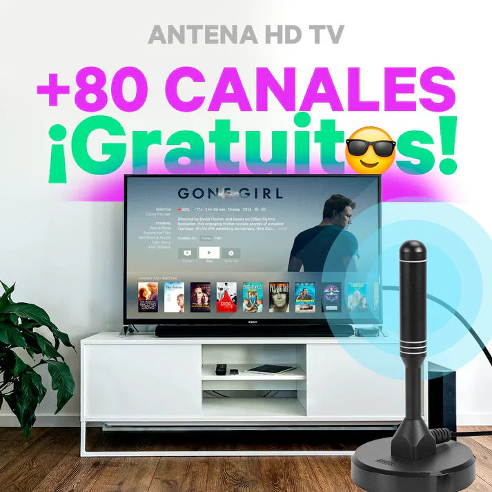 Antena ULTRA HD + 80 Canales Gratuitos